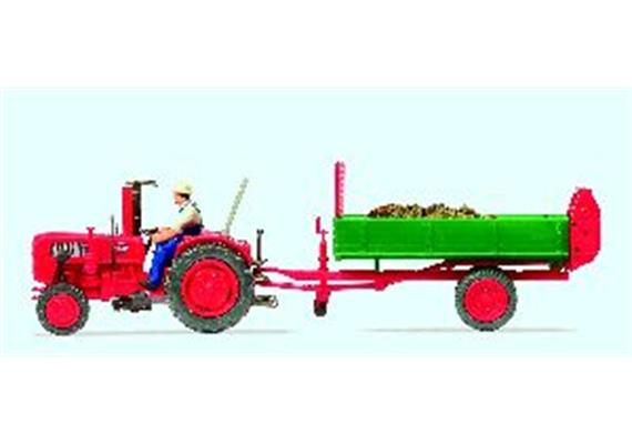 Preiser Ackerschlepper Fahr mit Einachs-Dungsteuer
