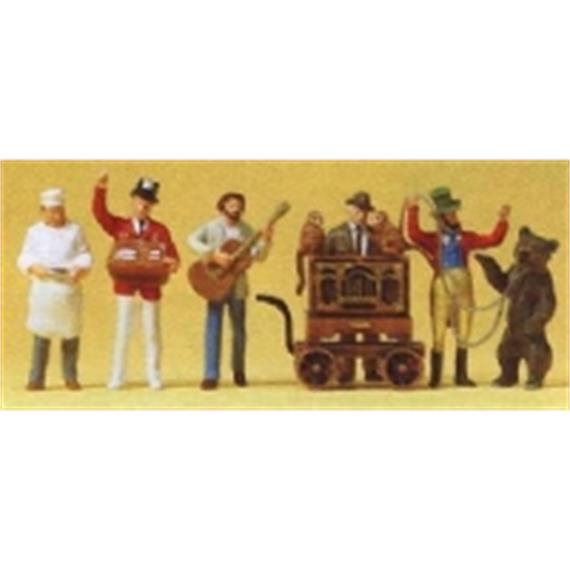 Preiser Drehorgelspieler, Musikant, Verkäufer