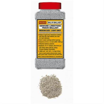 Proses PBAL-N-02 1 Kg echter Kalkstein-Schotter N (Mittelgrau)