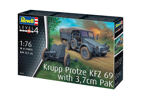 Revell 03344 Krupp Protze KFZ 69 with 3,7cm Pak - Massstab 1:76 | Bild 6