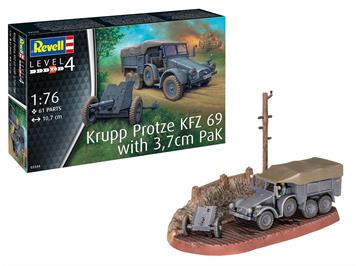 Revell 03344 Krupp Protze KFZ 69 with 3,7cm Pak - Massstab 1:76