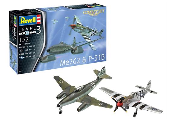 Revell 03711 Combat Set Messerschmitt Me262 & P-51B Mustang, 1:72 | Bild 1