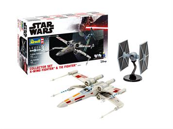 Revell 06054 Gift Set X-Wing Fighter + TIE Fighter, Maßstab: 1:57 & 1:65