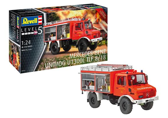 Revell 07512 Mercedes-Benz Unimog U 1300 L TLF 8/18 - Massstab 1:24 | Bild 1