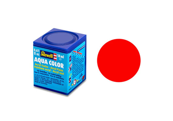 Revell 36125 leuchtorange, matt - Matt "Luminous Orange" (RAL 2005)Aqua Color - 18ml | Bild 1