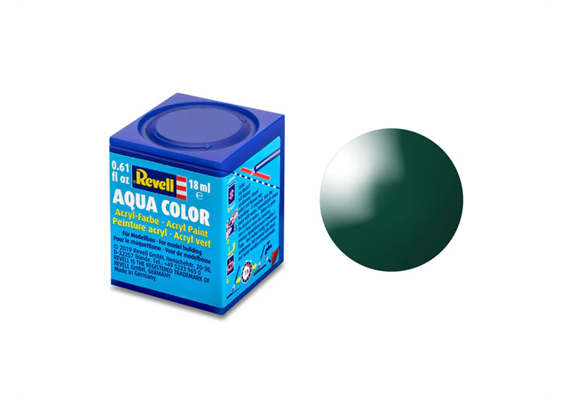 Revell 36162 moosgruen, glaenzend - Gloss "Sea/Moss Green" (RAL 6005)Aqua Color - 18ml | Bild 1