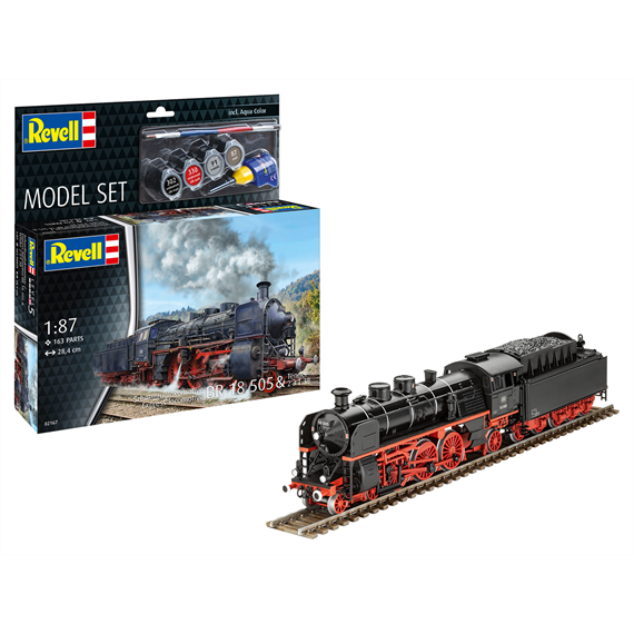 Revell 62167 Model Set Schnellzuglokomotive BR18505 mit Tender - Massstab 1:87