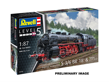 Revell 62168 Model Set Schnellzuglokomotive S3-6 BR18mit Tender - Massstab 1:87
