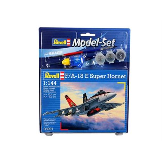 Revell 63997 Model Set F/A-18E "Super Hornet" mit Farben, Pinsel und Leim 1:144