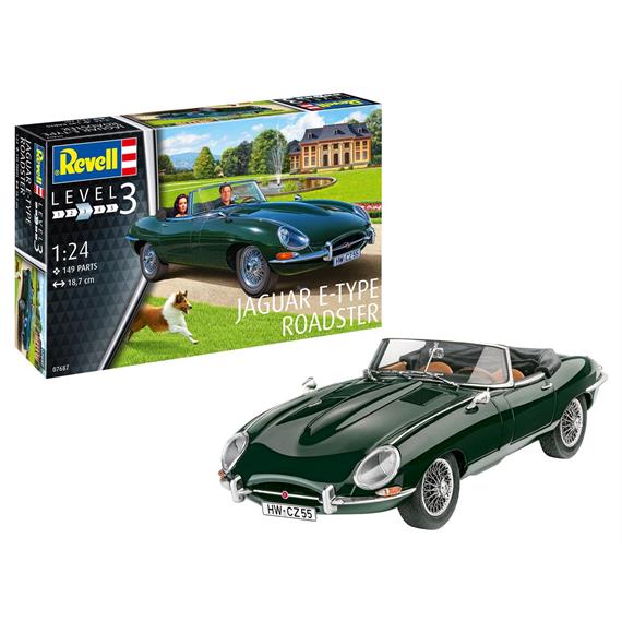 Revell 67687 Model Set Jaguar E-Type Roadster, Bausatz - Maßstab: 1:24