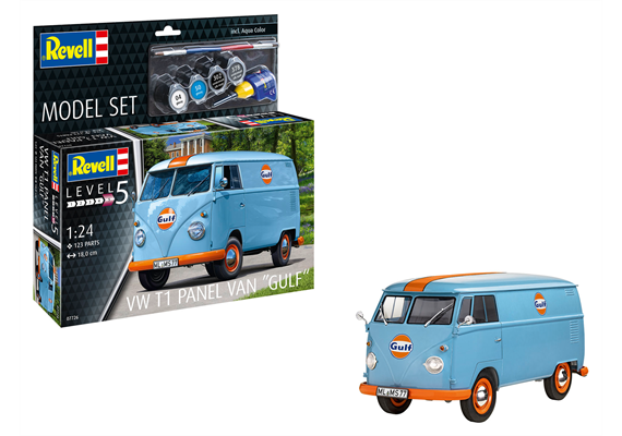 Revell 67726 Model Set VW T1 panel van (Gulf Decoration) - Massstab 1:24 | Bild 1