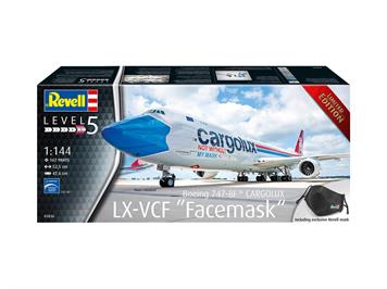 Revell 03836 Boeing 747-8F CARGOLUX LX-VCF "Facemask", 1:144