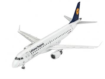 Revell 63937 Model Set Embraer 190 Lufthansa Regional 1:144 mit Farben, Leim und Pinsel