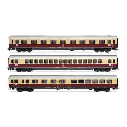 Rivarossi HR4373 DB 3er-Set TEE Bavaria (Apmz Avmz + ARDm) rot/beige Ep.IV - H0 (1:87)