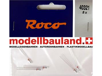 Roco 40321 Drahtlampen 16V/22mA, 5 Stück - H0
