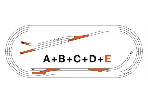 Roco 42023 ROCO LINE Gleisset E, Gleise mit Bettung - H0 (1:87) | Bild 1