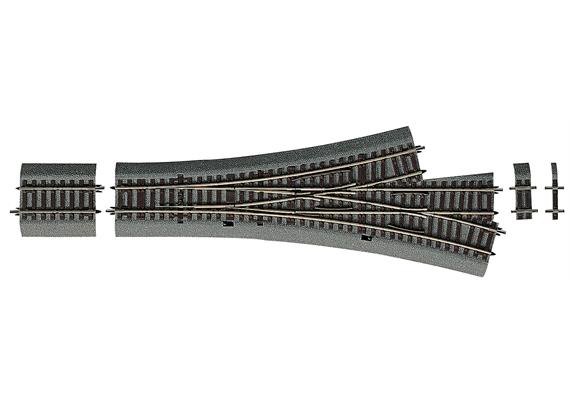 Roco 42543 Dreiwegweiche DWW-15, mit Gummibettung - H0 (1:87)