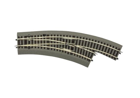 Roco 42561 Bogenweiche rechts BWr2/3 mit Handantrieb, mit Bettung - H0 (1:87)