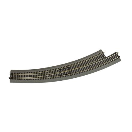 Roco 42566 Bogenweiche links BWl9/10 mit Hand­antrieb, mit Bettung - H0 (1:87)
