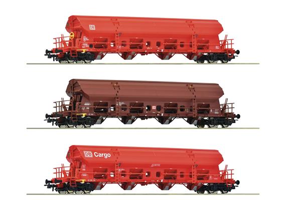 Roco 6200153 3-tlg. Set: Schwenkdachwagen, DB AG - H0 (1:87)