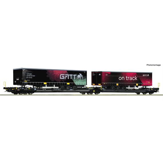 Roco 6200170 Doppeltaschen-Gelenkwagen T3000e, TX Logistik, Spedition GATT - H0 (1:87)