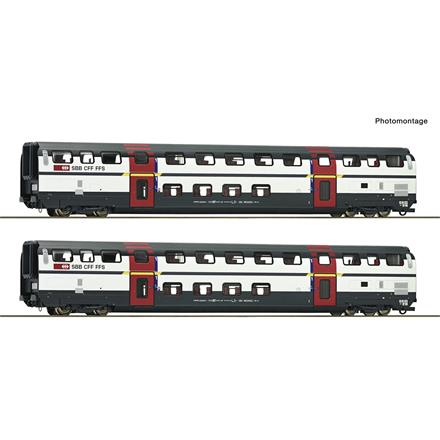 Roco 6200215 2-teiliges Set: SBB Doppelstockwagen IC 2000 A, 1. Klasse - H0 (1:87)