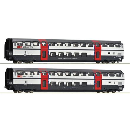 Roco 6200216 2-teiliges Set: SBB Doppelstockwagen IC 2000 B, 2. Klasse - H0 (1:87)