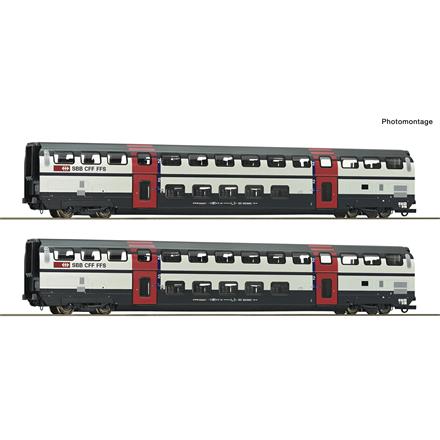 Roco 6200216 2-teiliges Set: SBB Doppelstockwagen IC 2000 B, 2. Klasse - H0 (1:87)