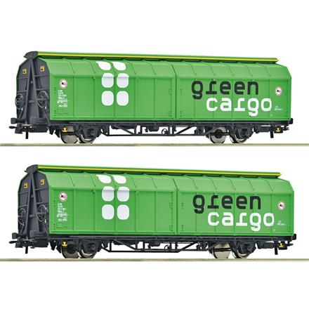Roco 6600114 2-tlg. Set: Schiebewandwagen, Green Cargo - H0 (1:87)