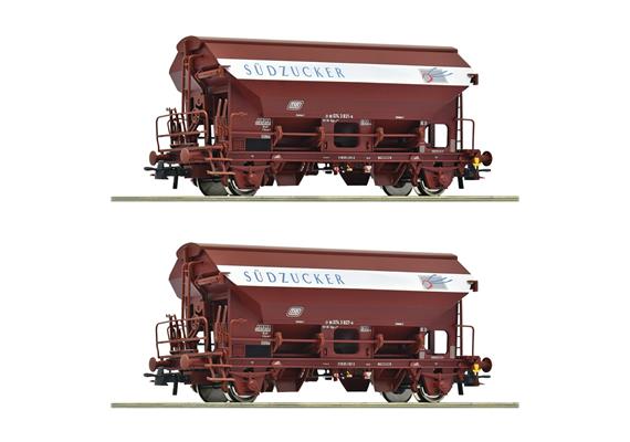 Roco 6600124 2-tlg. Set: Schwenkdachwagen, DB, "Südzucker" - H0 (1:87)
