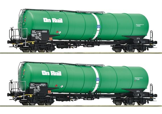 Roco 6600147 2-tlg. Set: Kesselwagen, Gattung Zans, OnRail - H0 (1:87)