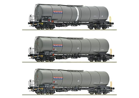 Roco 6600197 3-tlg. Set: Kesselwagen, NACCO - H0 (1:87)