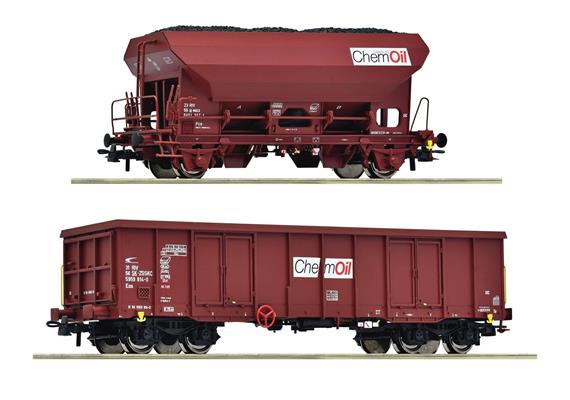 Roco 6600221 2-tlg. Set: Güterwagen mit Anschrift der ChemOil - H0 (1:87)