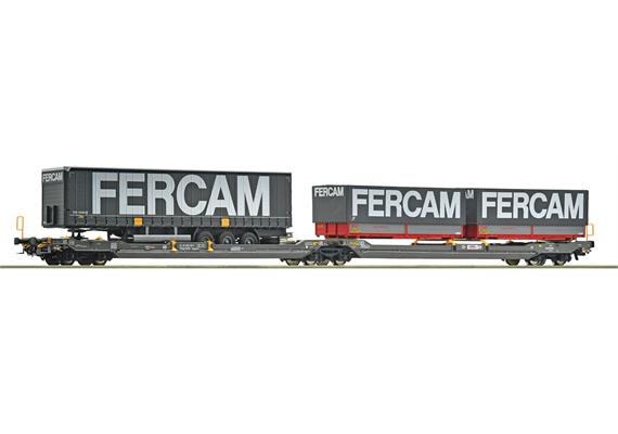 Roco 6600235 Doppeltaschen-Gelenkwagen T3000e, HUPAC, Spedition Fercam - H0 (1:87)