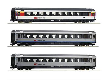 Roco 74022 3-tlg. Set 2: EuroCity-Wagen EC 7, SBB - H0 (1:87)