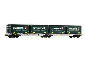 Roco 76635 Container-Doppeltragwagen, DB AG, Duvenbeck - H0 (1:87)