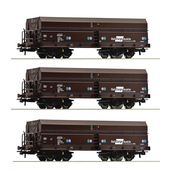 Roco 77019 3-tlg. Set: Selbstentladewagen, ÖBB - H0 (1:87)