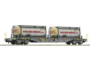 Roco 77347 Containertragwagen, Gattung Sgns, der AEE, „Van den Bosch“ Beladung - H0 (1:87)