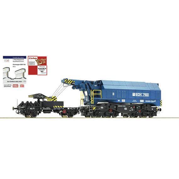 Roco 79037 Digital-Eisenbahndrehkran EDK 750 DR, AC, digital mit Sound, H0 (1:87)