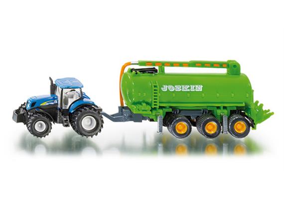 SIKU Traktor mit Fasswagen