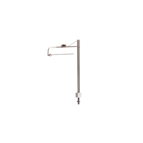 Sommerfeldt 381 Streckenmast mit Zugausleger, Neusilber - H0/H0m (1:87)