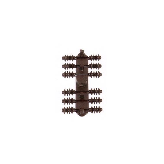 Sommerfeldt 386 Rillen-Isolator, braun, 24 Stück - H0/H0m (1:87)