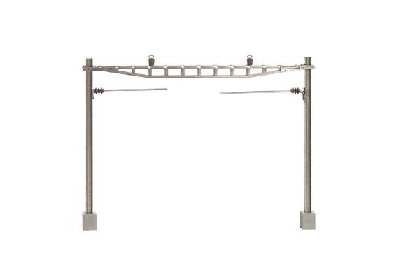 Sommerfeldt 396 Quertragwerk mit 2 Masten für maximal 2 Gleise - N (1:160)