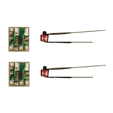 Tams 53-00100-02-H Zugschlussbeleuchtung ZSB-2, 2 LED-Zugschlusslaternen, H0, H0m, H0e, TT