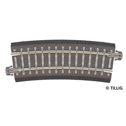 Tillig 83710 Bettungsgleis grau Gleisstück R12 Gebogenes Gleis R310 mm / 15° - H0m