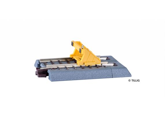 Tillig 83711 Bettungsgleis braun Prellbock Prellbock mit Gleisstück 43 mm
