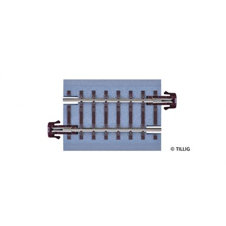 Tillig 83714 Bettungsgleis braun Gleisstück G3, gerades Gleis, Länge 43 mm