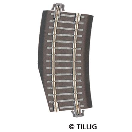 Tillig 83723 Bettungsgleis grau Gleisstück R22 Pass-Stück rechts R353 mm / 15°