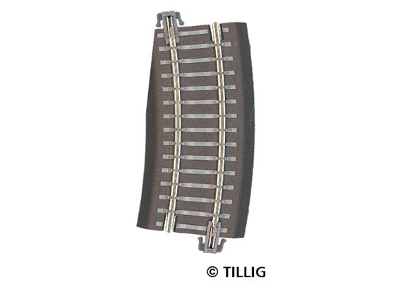 Tillig 83726 Bettungsgleis grau Gleisstück R12/22 Pass-Stück links R310-353 mm / 15° - H0m