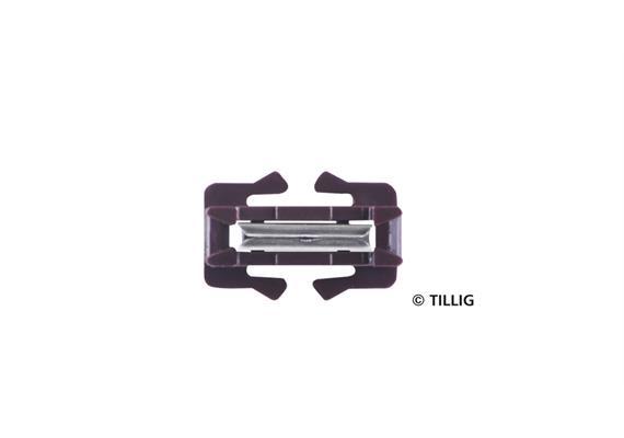 Tillig 83953 Bettungsgleis braun Schienenverbinder, 20 Stück